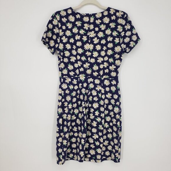 3/$25 501 Old Navy Daisy Floral Dress S Mini Sheath Short Sleeves Navy Blue - Picture 2 of 8